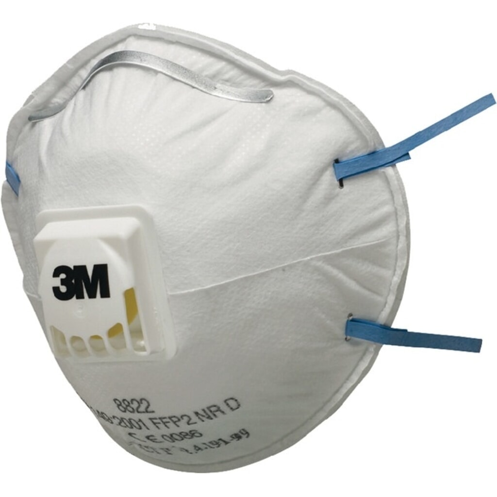3M™ Atemschutzmaske 8822, mit Ausatemventil, FFP2 / V NR D, 10St./KT Produktabbildung: 3M™ Atemschutzmaske 8822, mit Ausatemventil, FFP2 / V NR D, 10St./KT