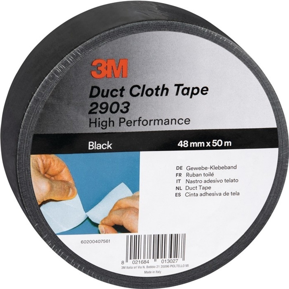 Produktabbildung: 3M™ Gewebeband Scotch® 2903, schwarz, Länge 50 m Breite 48 mm