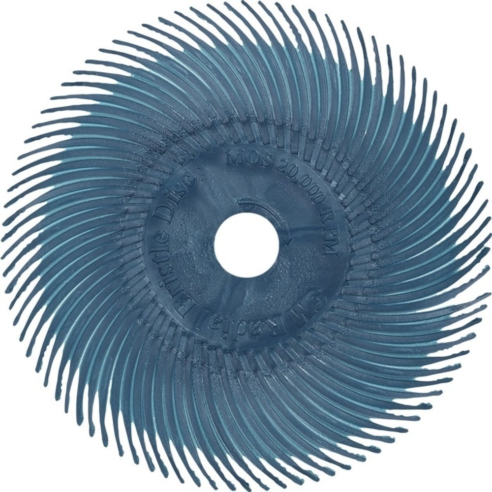 Produktabbildung: 3M™ Radialbürstenscheibe RB-ZB Typ C, blau, Ø 75 mm Körnung 400, 20000 min-¹