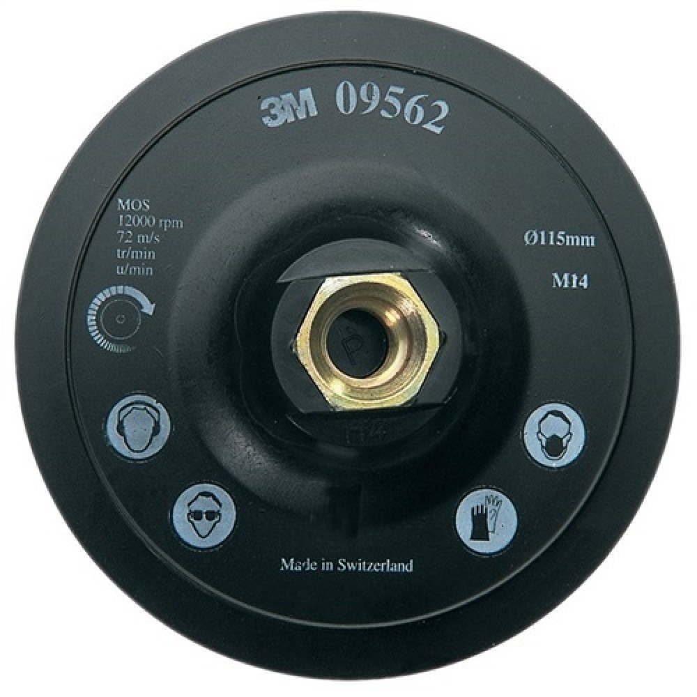 Produktabbildung: 3M™ Stützteller Scotch Brite DH-AC D.115mm M14 kletthaftend