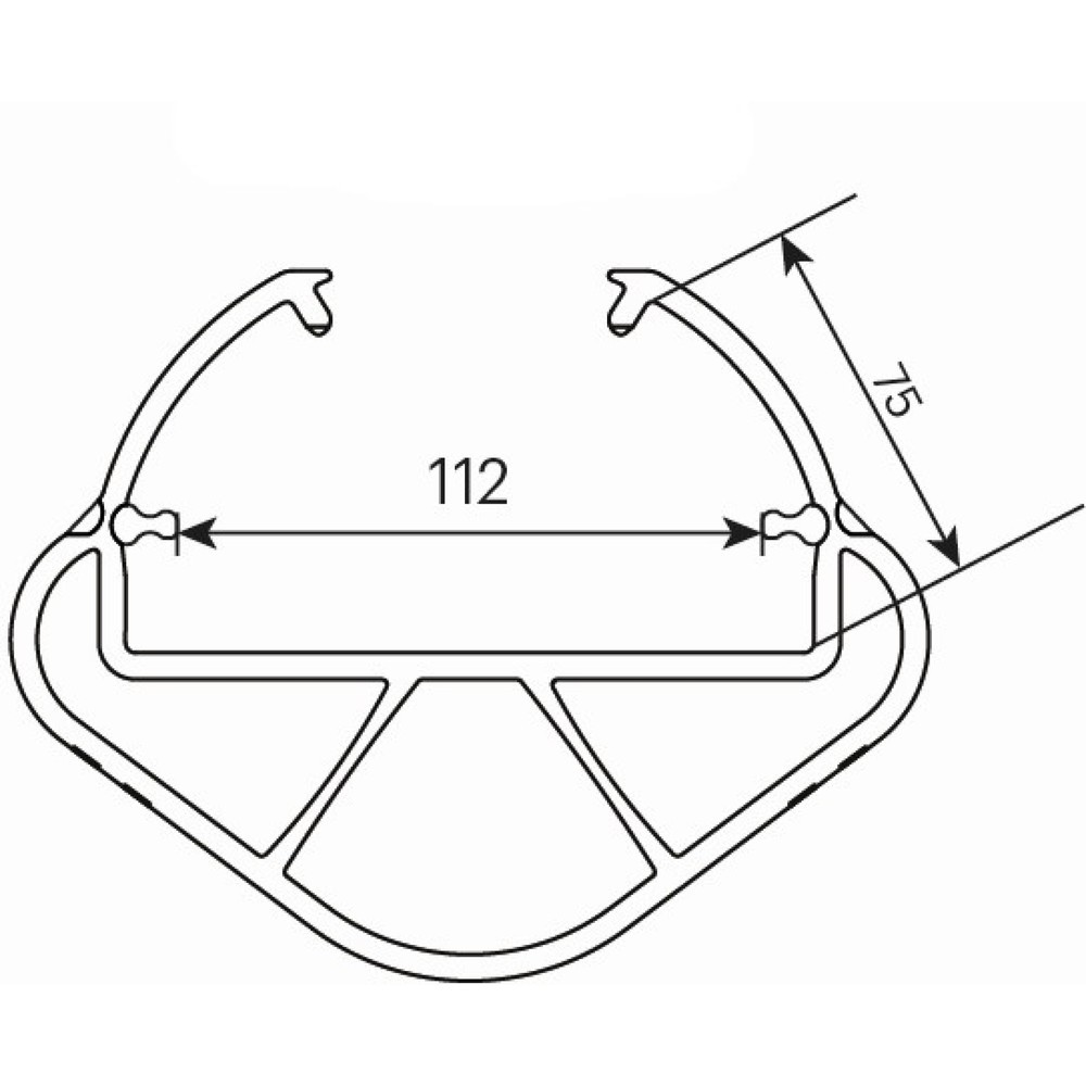 Produktabbildung Nr. 4: A-SAFE Anfahrschutz für Regale RackGuard (L) SLR aus MEMAPLEX®, Innenmaß HxBxT 600 x 112 x 75 mm