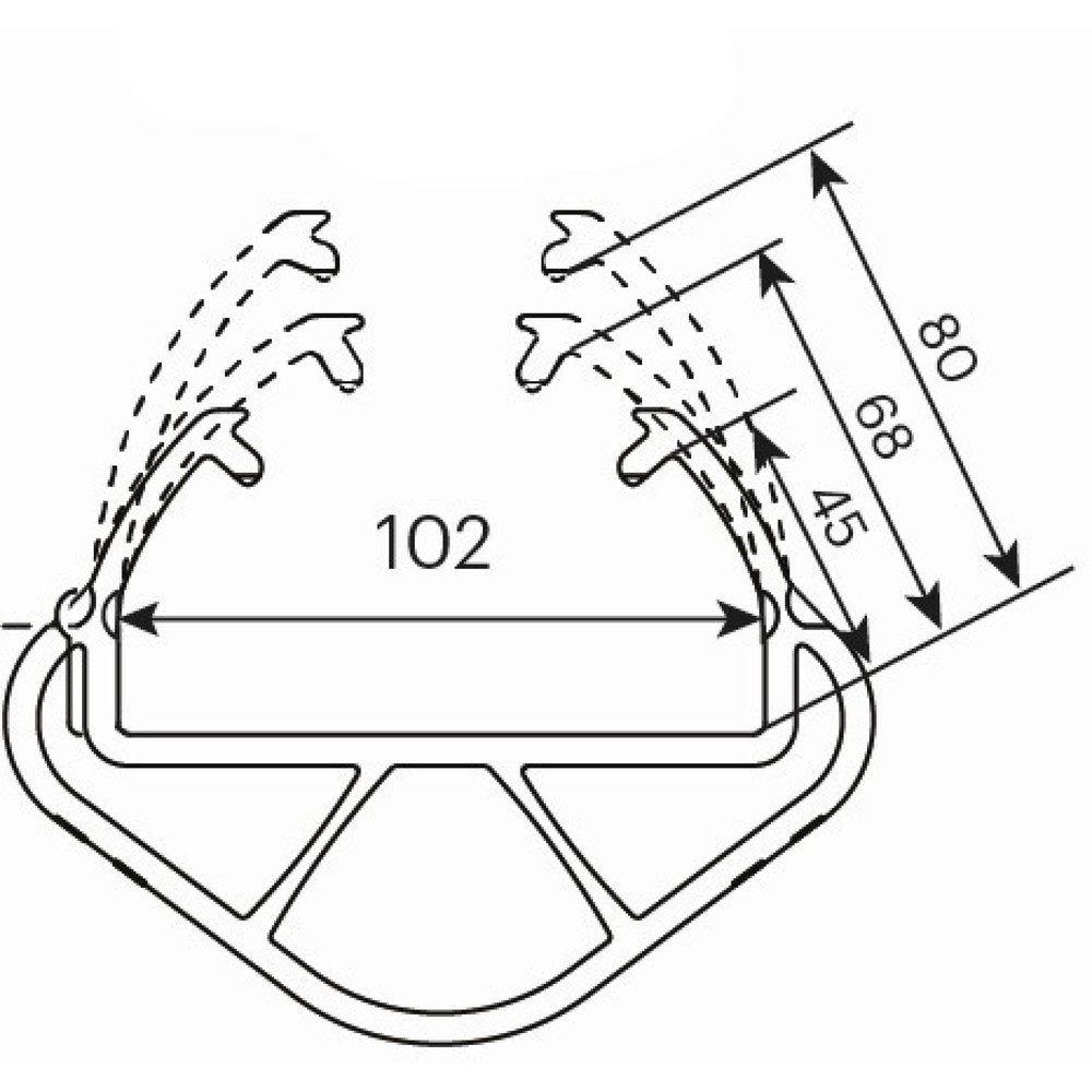 Produktabbildung Nr. 3: A-SAFE Anfahrschutz für Regale RackGuard aus MEMAPLEX®, Innenmaß HxBxT 600 x 102 x 68 mm