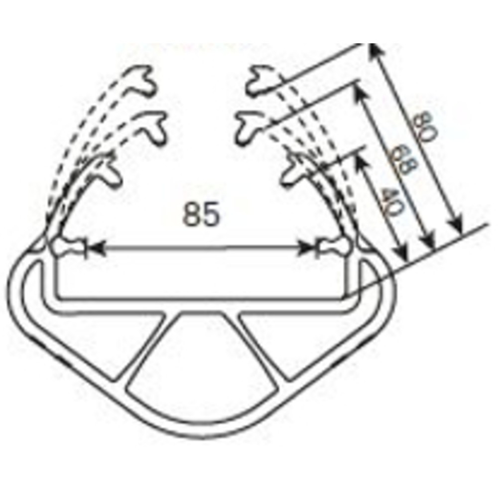 Produktabbildung Nr. 3: A-SAFE Anfahrschutz für Regale RackGuard aus MEMAPLEX®, Innenmaß HxBxT 600 x 85 x 80 mm