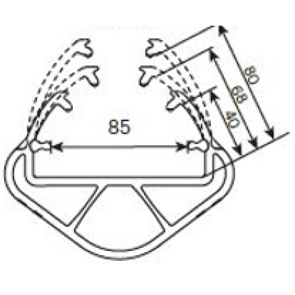 Produktabbildung Nr. 4: A-SAFE Anfahrschutz für Regale RackGuard (S) LLR aus MEMAPLEX®, Innenmaß HxBxT 600 x 85 x 80 mm