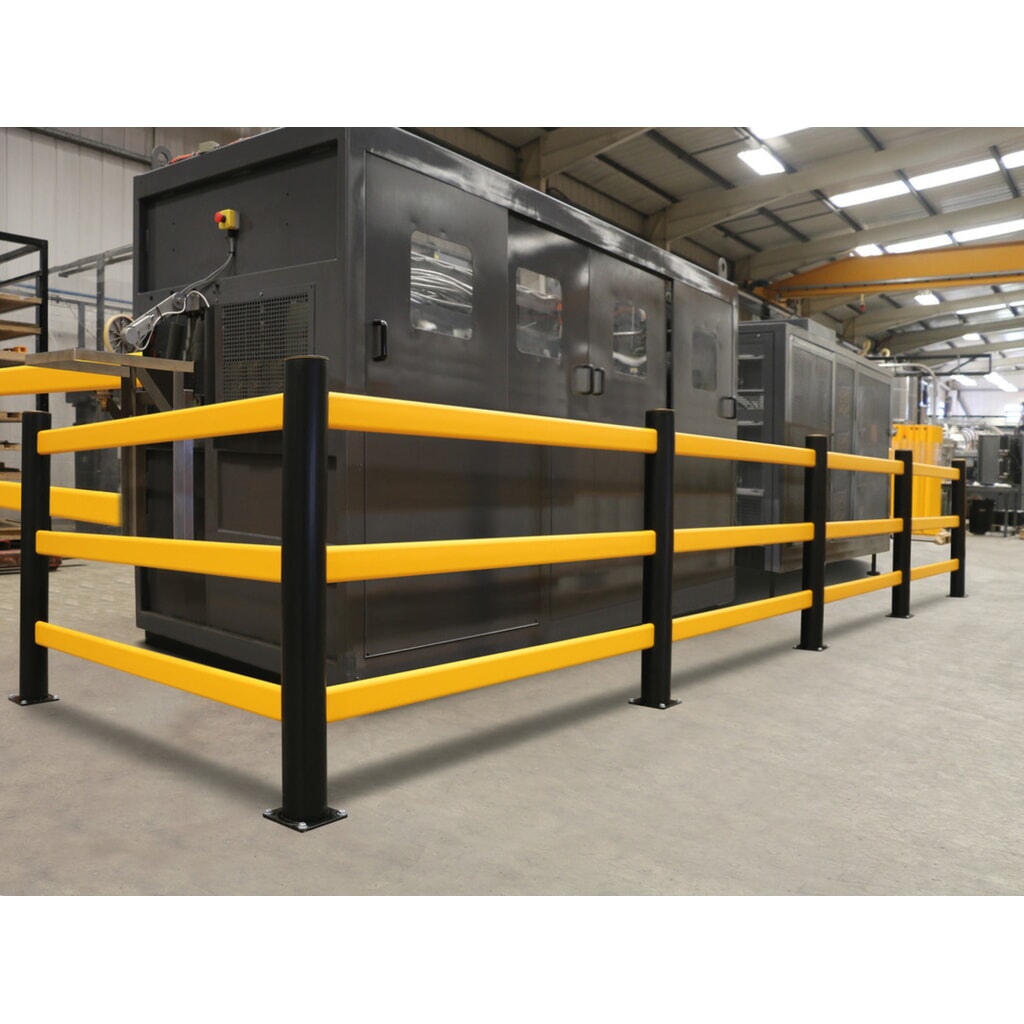 Produktabbildung Nr. 3: A-SAFE Mittelpfosten für Rammschutzgeländer eFlex aus MEMAPLEX®, Innen- und Außenbereich, HxB , HxT 1.181 x 180 mm