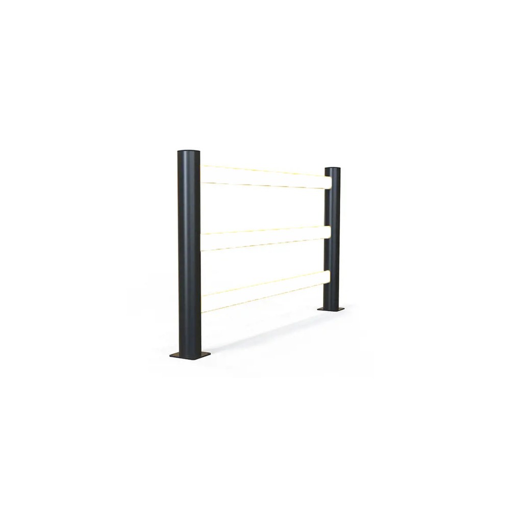 Produktabbildung: A-SAFE End-/Eckpfosten 90° für Rammschutzgeländer eFlex aus MEMAPLEX®, Innen- und Außenbereich, HxB , HxT 1.181 x 180 mm