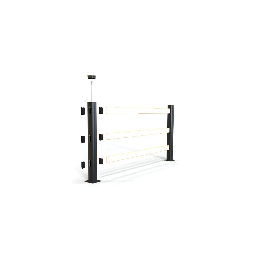 Produktabbildung: A-SAFE Mittelpfosten für Rammschutzgeländer eFlex aus MEMAPLEX®, Innen- und Außenbereich, HxB , HxT 1.181 x 180 mm