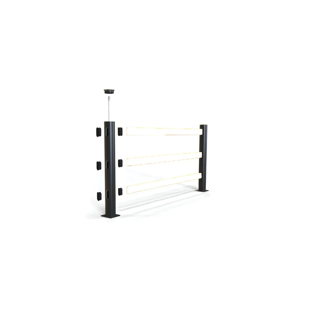 Produktabbildung: A-SAFE Mittelpfosten für Rammschutzgeländer eFlex aus MEMAPLEX®, Innen- und Außenbereich, HxB , HxT 1.181 x 180 mm