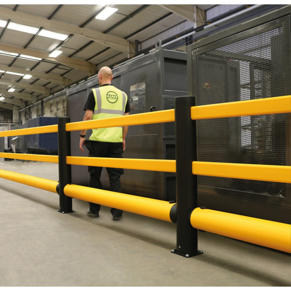Produktabbildung Nr. 3: A-SAFE Holmsatz für Rammschutzgeländer eFlex als Verkehrsbarriere aus MEMAPLEX®, Innen- und Außenbereich, HxB , 3 x 500 mm Länge