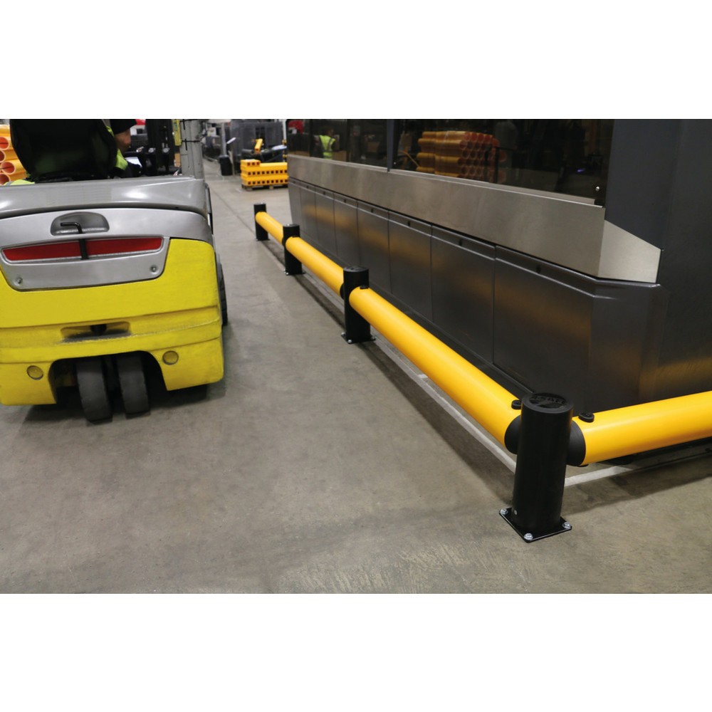 Produktabbildung Nr. 3: A-SAFE Endpfosten für Rammschutzgeländer eFlex als Verkehrsbarriere aus MEMAPLEX®, Innen- und Außenbereich, HxB