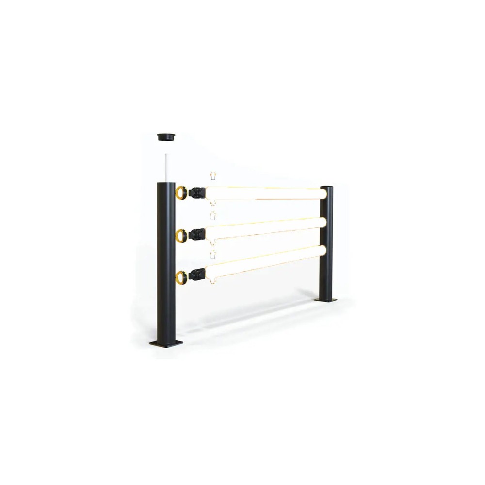 Produktabbildung Nr. 5: A-SAFE Endpfosten für Rammschutzgeländer iFlex als Fußwegtrennung aus MEMAPLEX®, Innen- und Außenbereich, HxB