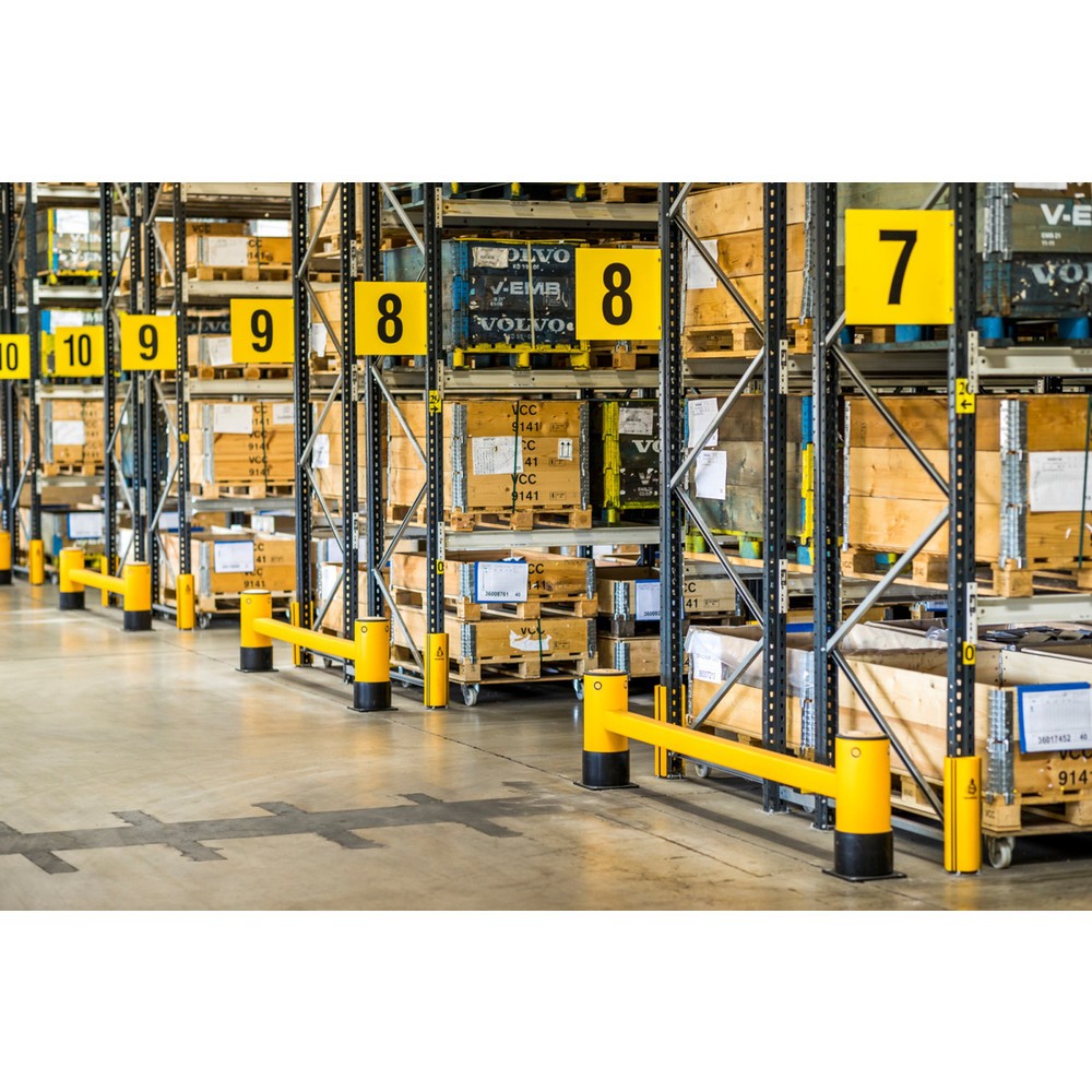 Produktabbildung Nr. 4: A-SAFE Regalendschutz aus MEMAPLEX®, einfach - 1.200 mm Länge