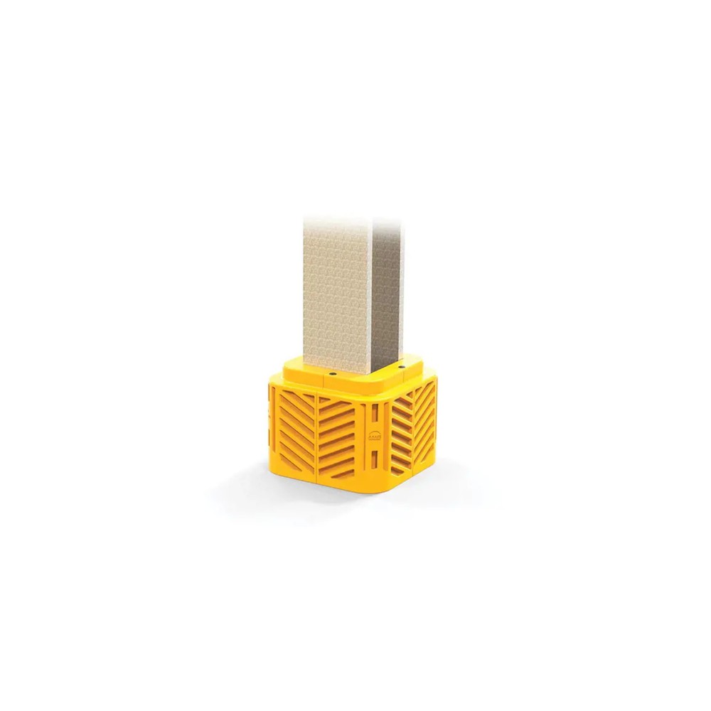 Produktabbildung: A-SAFE Säulen-Anfahrschutz FlexiShield aus MEMAPLEX®, Höhe 600 mm, für Säulenmaße (BxT) 100 x 100 mm