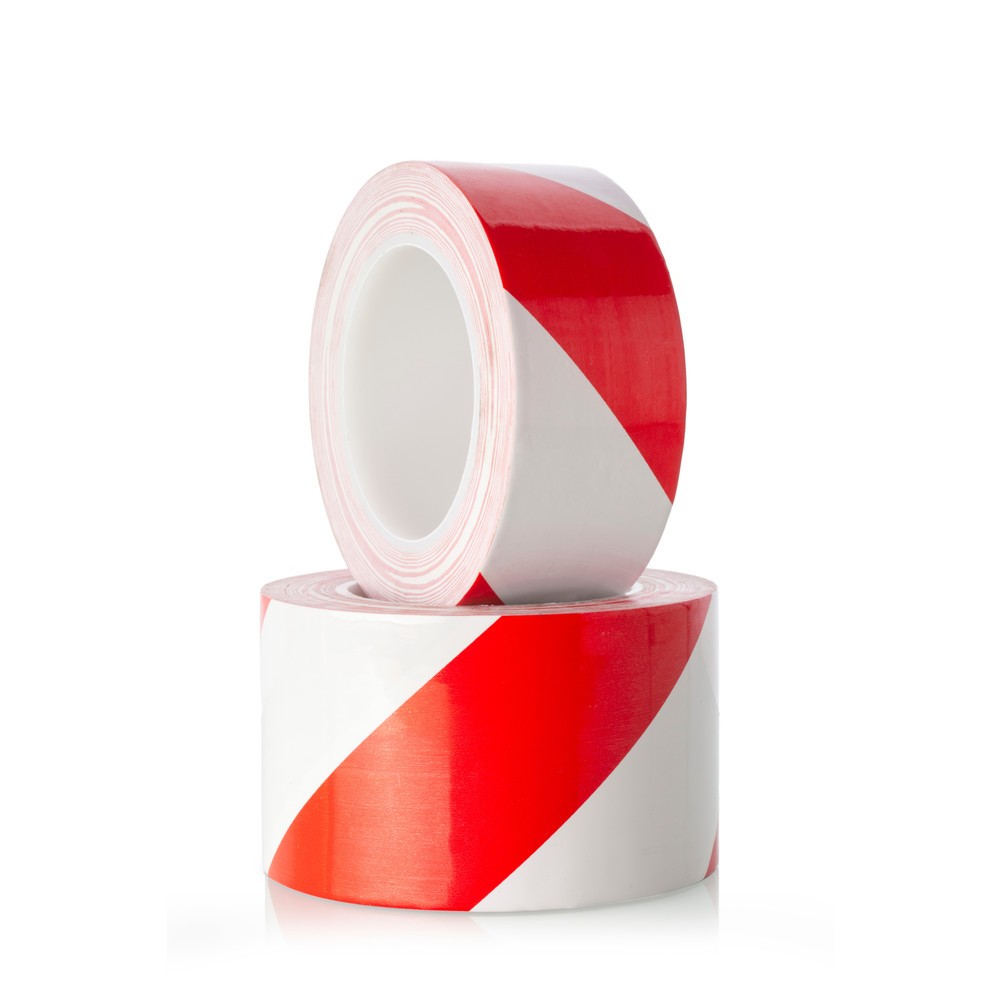 Produktabbildung Nr. 4: A.M.P.E.R.E. Bodenmarkierungsband Traffic Tape Extra, Stärke 0,2 mm, Breite 75 mm, Länge 30 m, rot/weiß