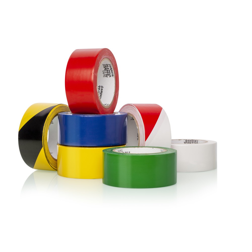 Produktabbildung Nr. 5: A.M.P.E.R.E. Bodenmarkierungsband Traffic Tape Standard, Breite 75 mm, Stärke 0,15 mm, Länge 33 m, gelb