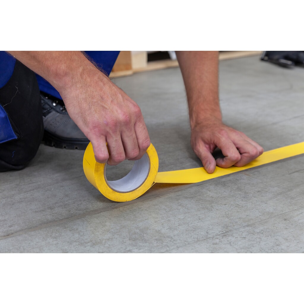 Produktabbildung Nr. 7: A.M.P.E.R.E. Bodenmarkierungsband Traffic Tape Standard, Breite 75 mm, Stärke 0,15 mm, Länge 33 m, gelb