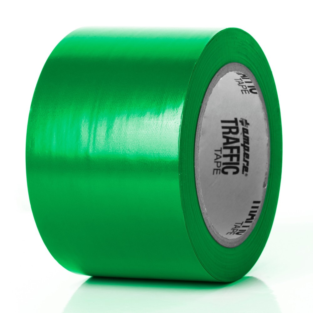 Produktabbildung Nr. 1: A.M.P.E.R.E. Bodenmarkierungsband Traffic Tape Standard, Breite 75 mm, Stärke 0,15 mm, Länge 33 m, grün