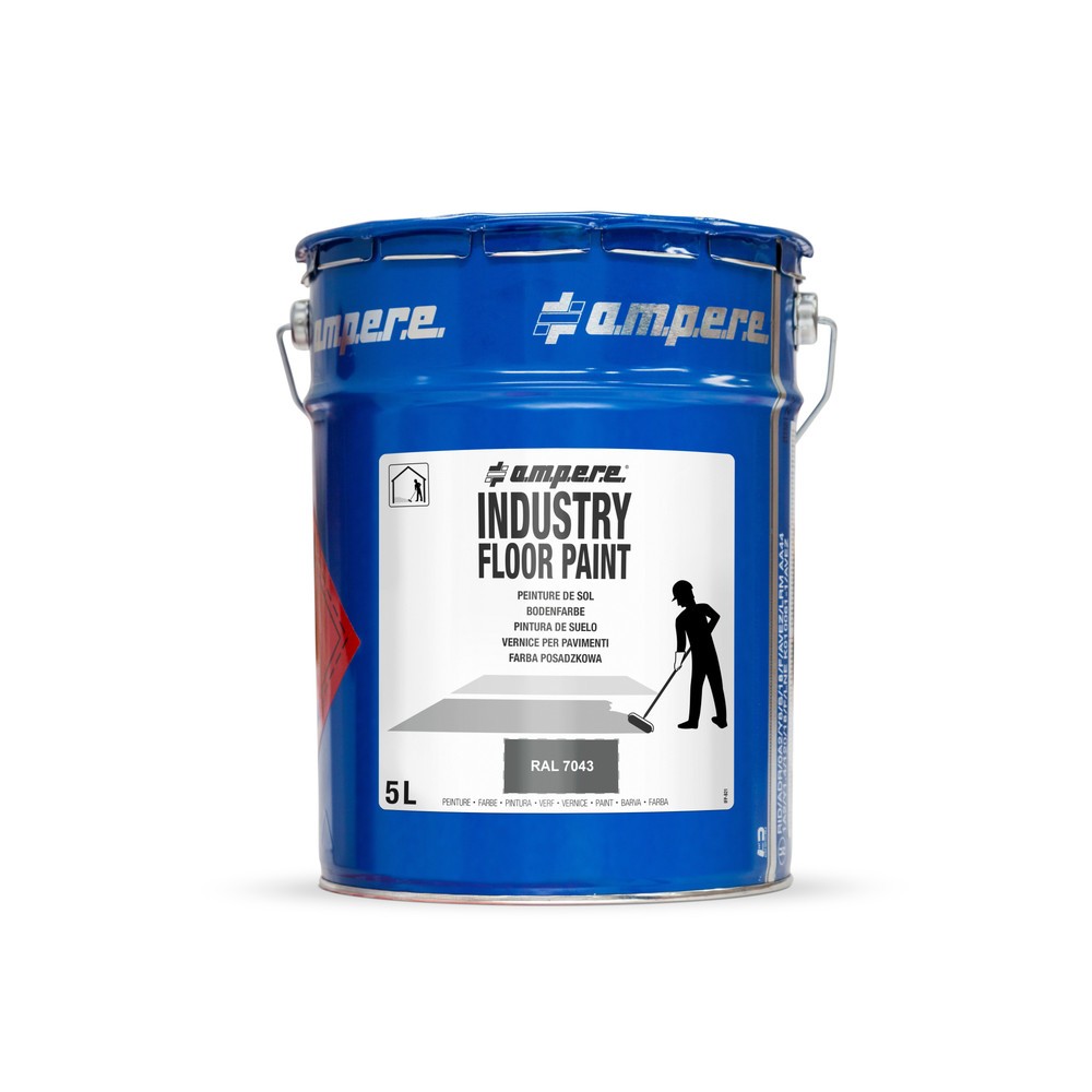 Produktabbildung Nr. 1: A.M.P.E.R.E. Bodenmarkierungsfarbe Traffic Floor Paint, 5 l, grau
