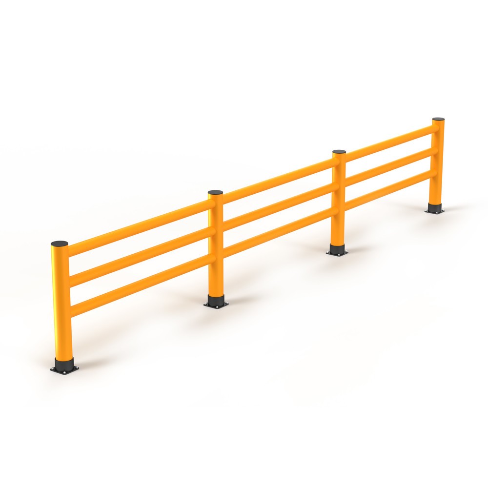 Produktabbildung: A.M.P.E.R.E. Rammschutzgeländer Rack Mammut®, Innen- und Außenbereich, HxL 1.100 x 6.000 mm
