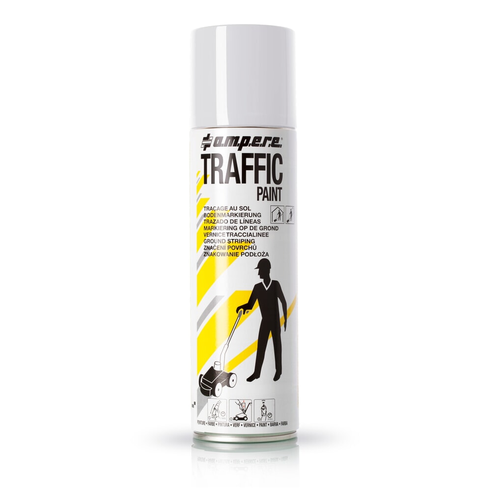 A.M.P.E.R.E. Markierfarbe TRAFFIC 0,5 l, weiß Produktabbildung: A.M.P.E.R.E. Markierfarbe TRAFFIC 0,5 l, weiß
