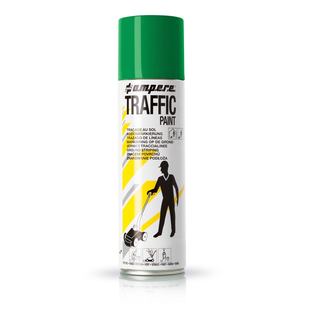A.M.P.E.R.E. Markierfarbe TRAFFIC 0,5 l, grün Produktabbildung: A.M.P.E.R.E. Markierfarbe TRAFFIC 0,5 l, grün