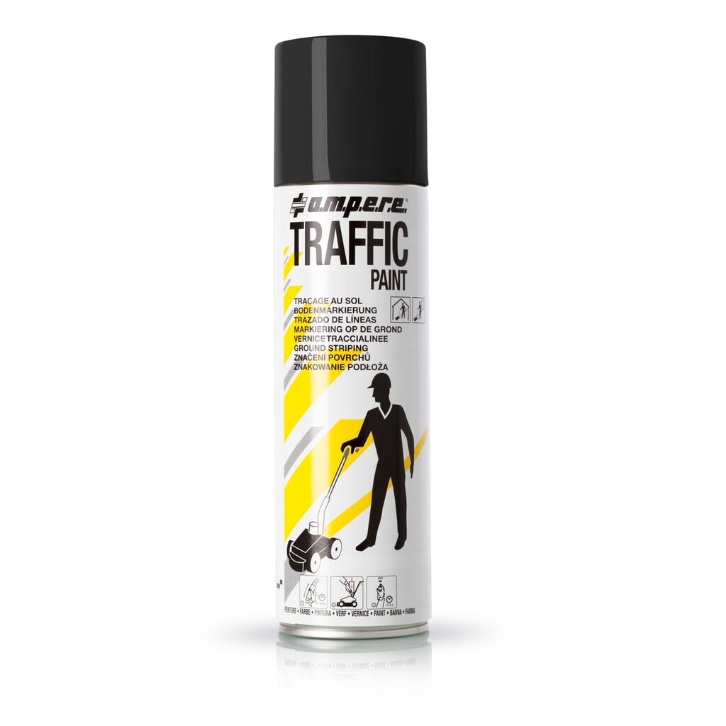 A.M.P.E.R.E. Markierfarbe TRAFFIC 0,5 l, schwarz Produktabbildung: A.M.P.E.R.E. Markierfarbe TRAFFIC 0,5 l, schwarz