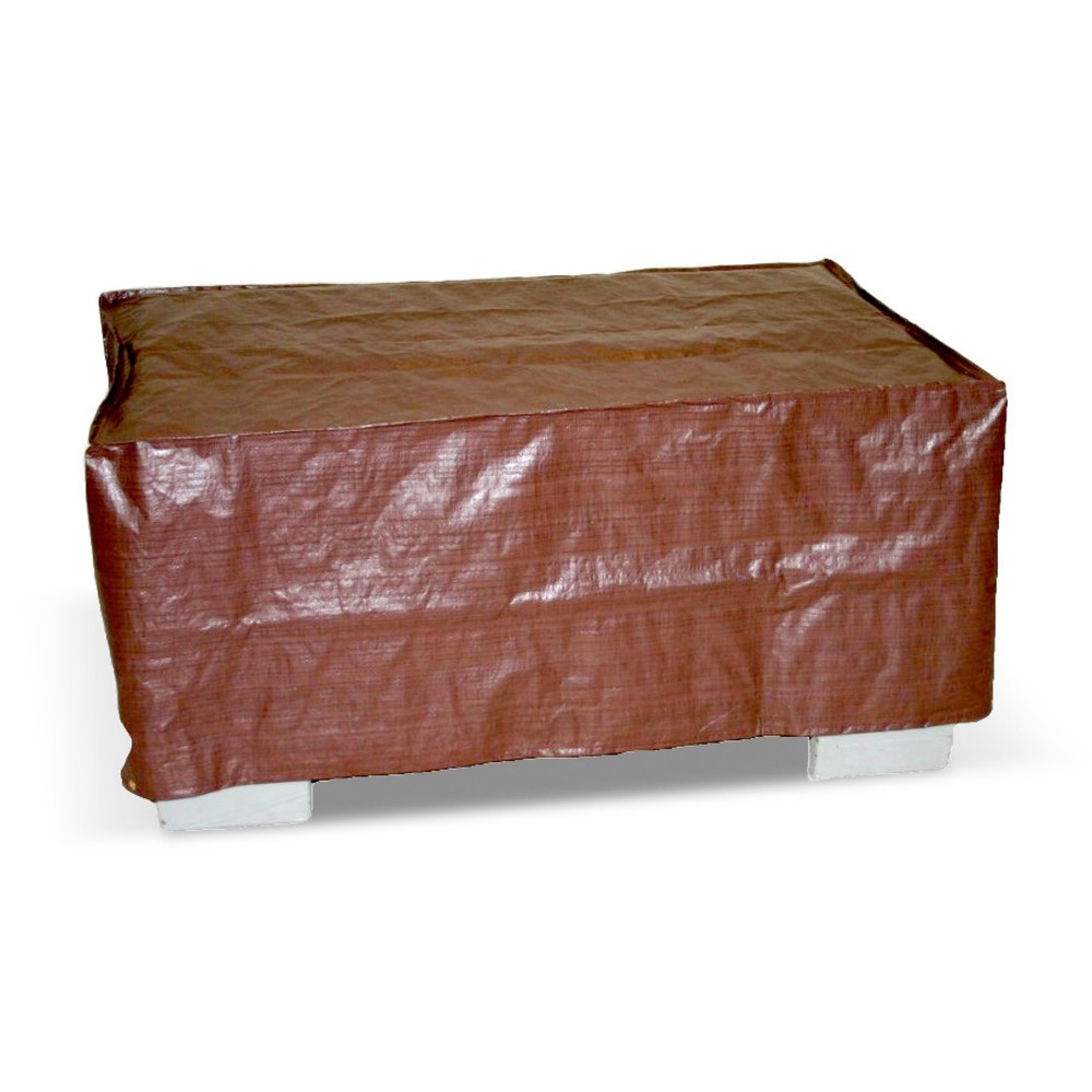 Produktabbildung: Abdeckhaube mit Saum und Ösen, HxBxT 500 x 1.250 x 850 mm, transparent