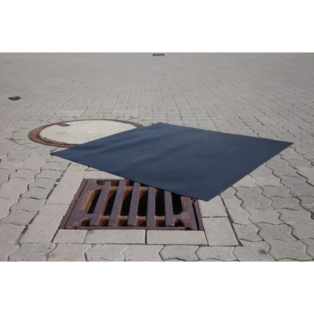 Produktabbildung: Abdichtmatte aus Neopren, wiederverwendbarer Kanalschutz, BxT 500 x 500 mm