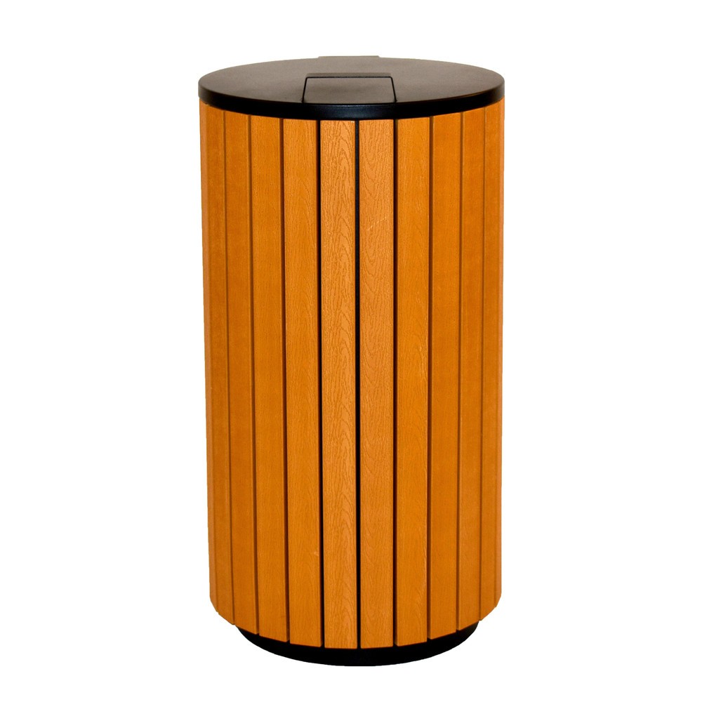 Produktabbildung Nr. 2: Abfallbehälter in Holzoptik, 90 Liter, anthrazit