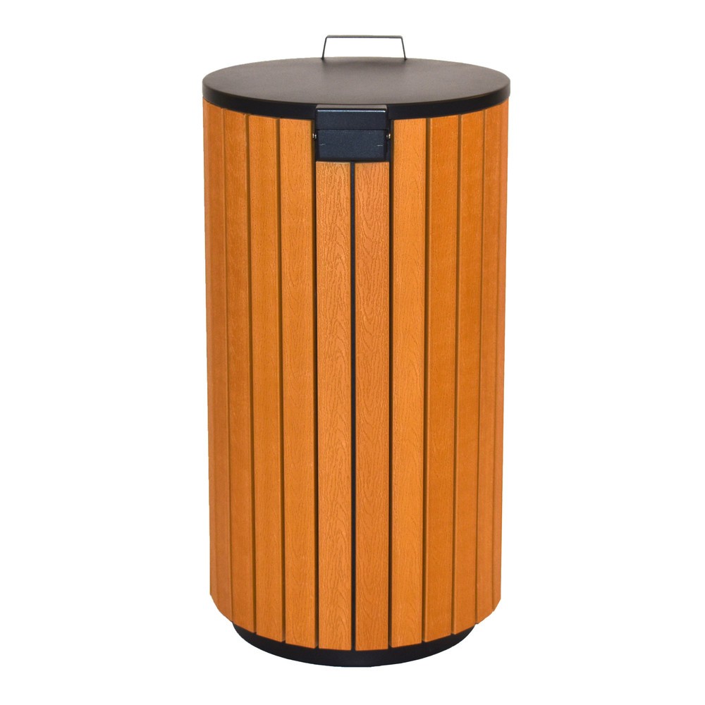 Produktabbildung Nr. 3: Abfallbehälter in Holzoptik, 90 Liter, anthrazit