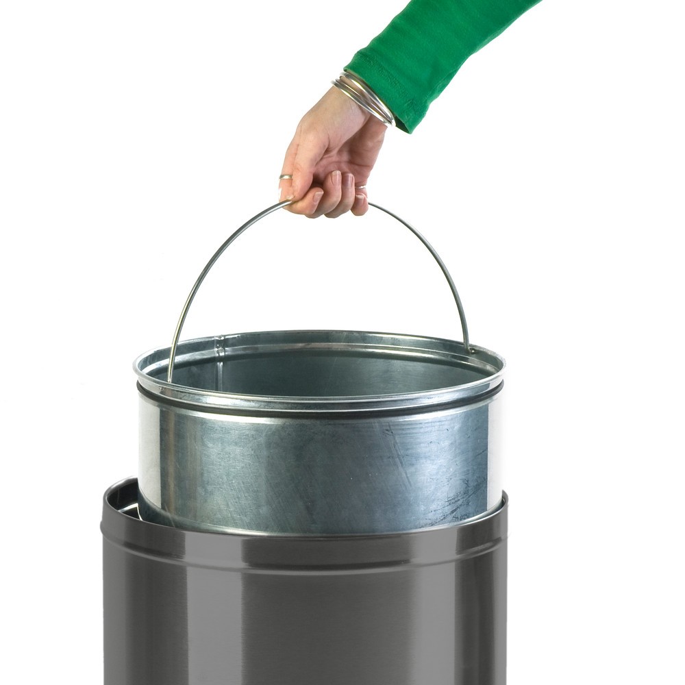 Produktabbildung Nr. 2: Abfallbehälter Push, selbstschließende Klappe, 40 Liter, blau