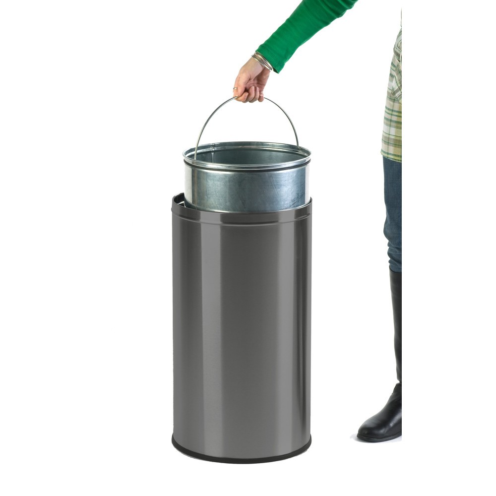 Produktabbildung Nr. 3: Abfallbehälter Push, selbstschließende Klappe, 40 Liter, blau