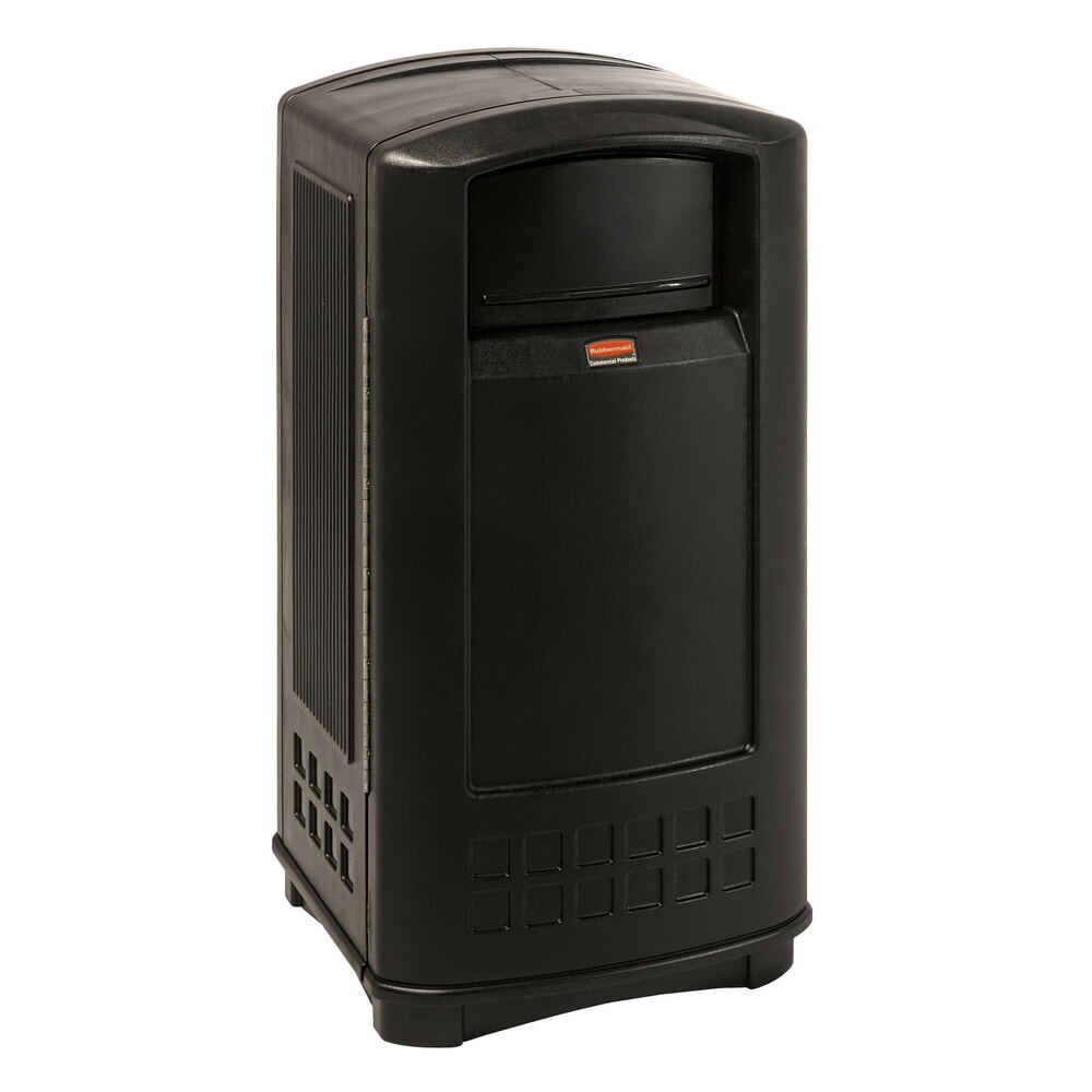 Produktabbildung: Rubbermaid® Abfallcontainer Landmark™ Jr., 132,5 l, schwarz