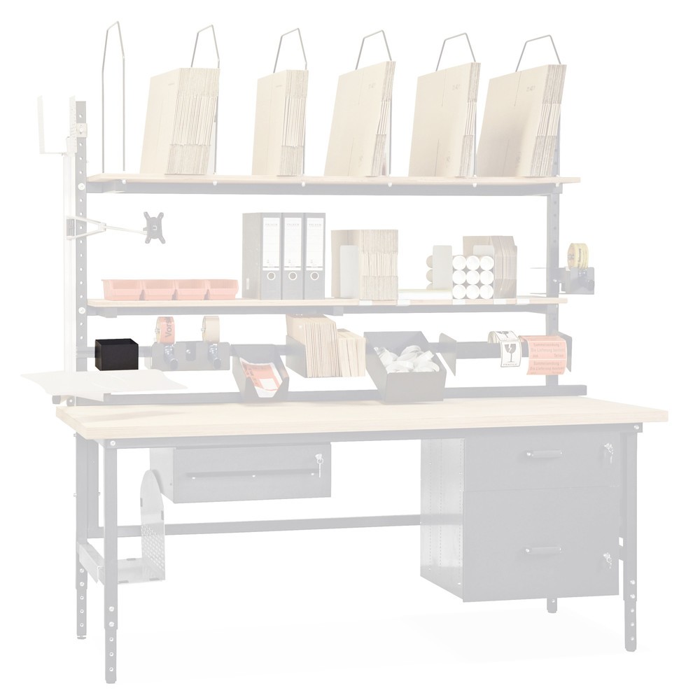 Produktabbildung: Ablage für Kleinteile für Packtisch, anthrazit