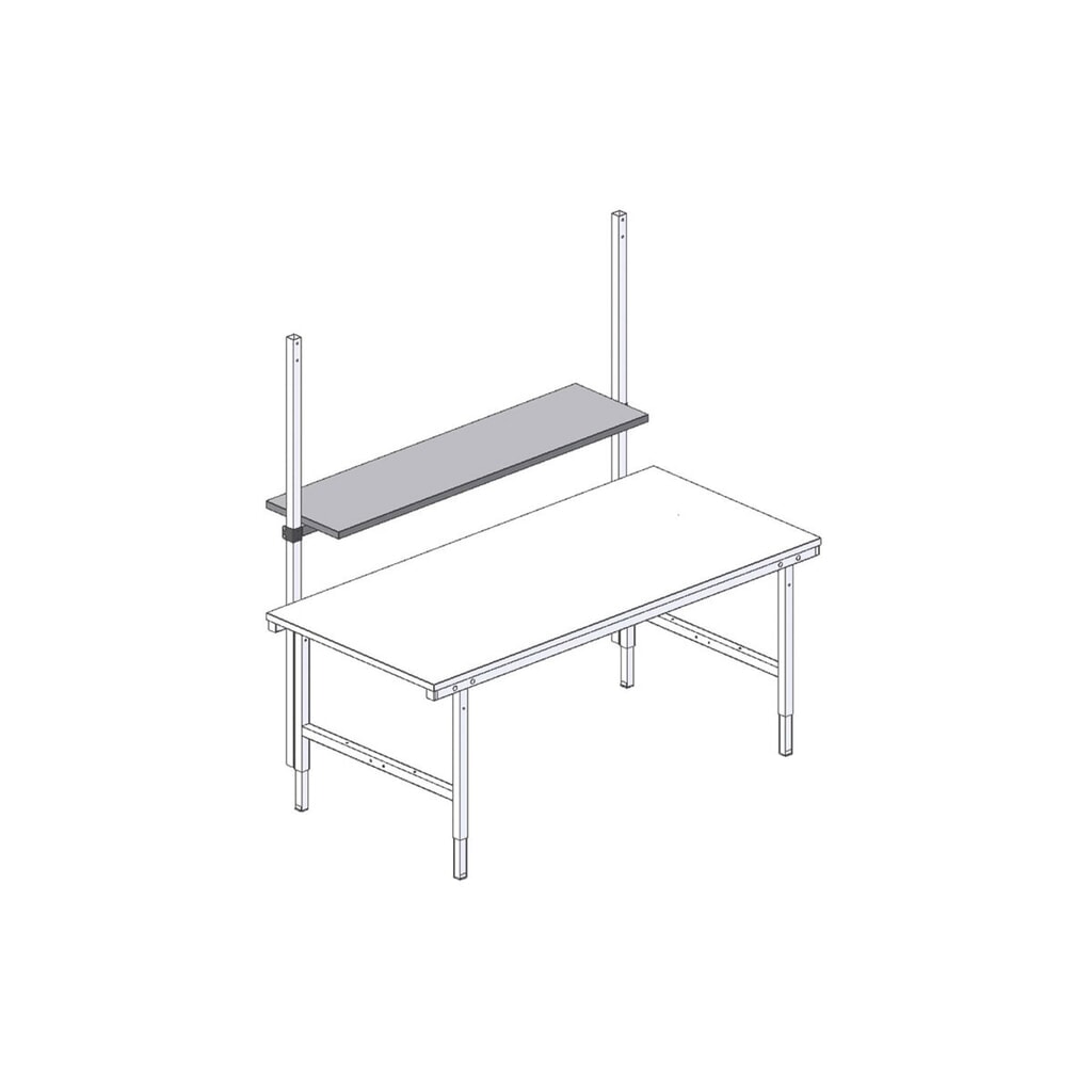 Ablagebord für Rocholz Packtisch-System, Holz, HxBxT 30 x 1.600 x 400 mm Produktabbildung Nr. 2: Ablagebord für Rocholz Packtisch-System, Holz, HxBxT 30 x 1.600 x 400 mm