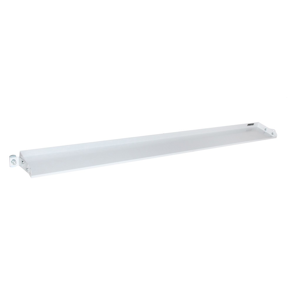 Produktabbildung: Ablagebord für TRESTON Sichtlagerkästen, BxT 1.119 x 145 mm, für Tischbreite 1.200 mm