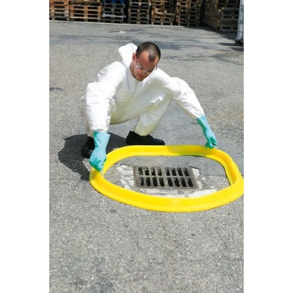 Produktabbildung: Absperrbarriere, Typ Schlängel, wiederverwendbarer Kanalschutz, LxBxH 2.000 x 45 x 50 mm