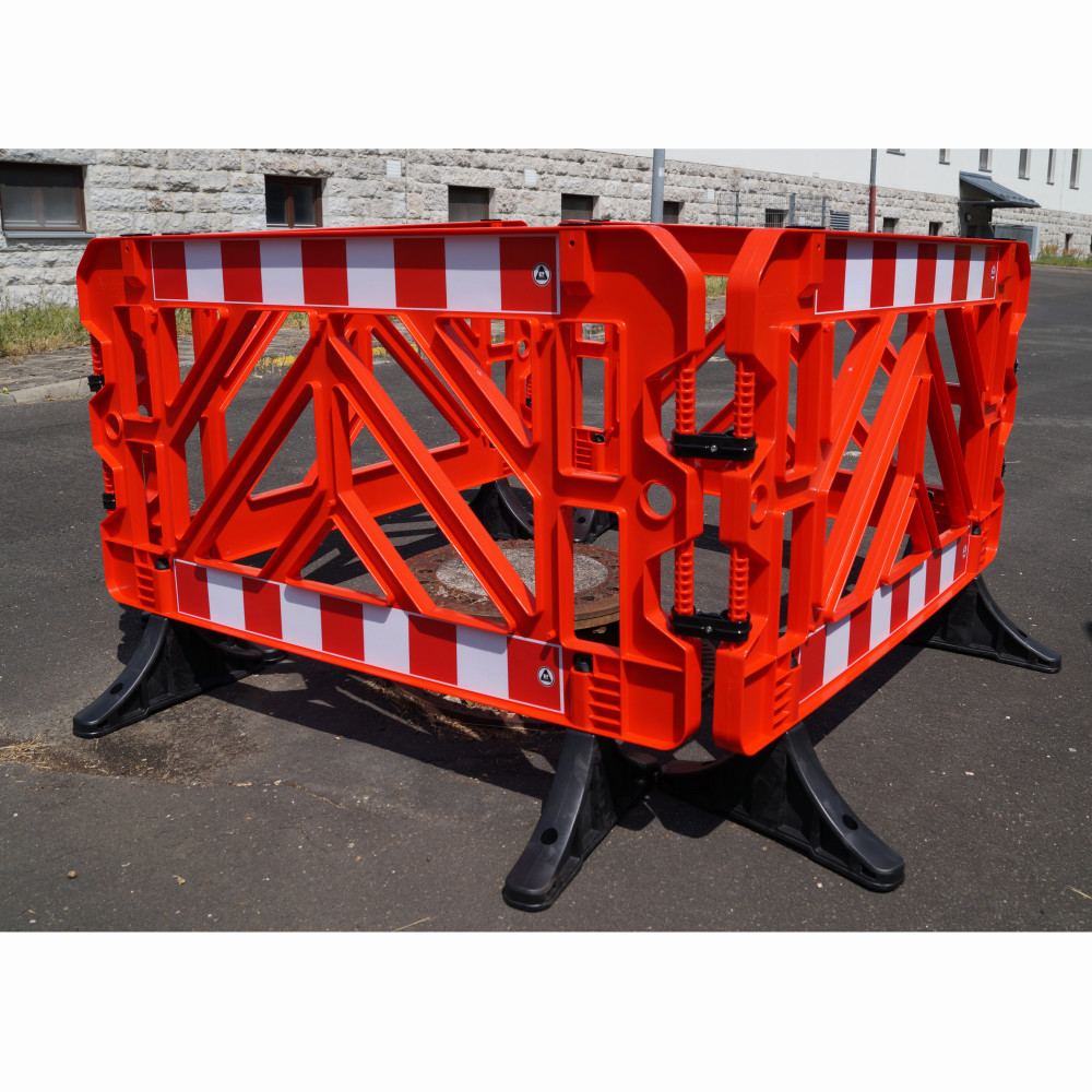 Produktabbildung Nr. 6: Absperrgitter aus PP, Füße PVC, rot