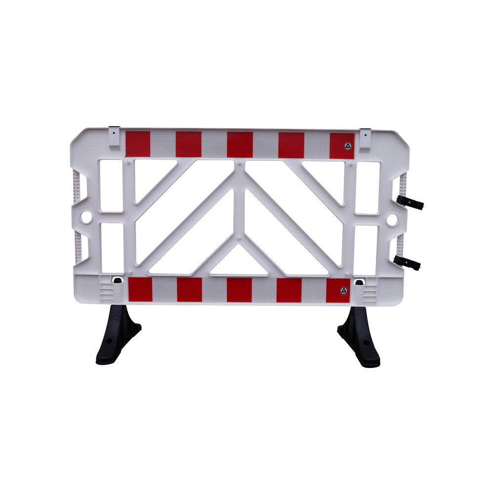 Produktabbildung: Absperrgitter aus PP, Füße PVC, weiß