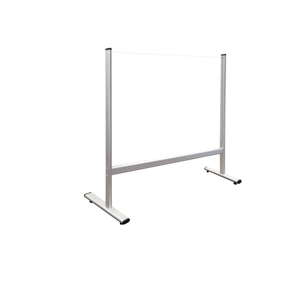 Produktabbildung: Acrylglas-Thekenaufsteller gegen Tröpfcheninfektion, Aluminiumrahmen, HxBxT 927 x 629 x 420 mm