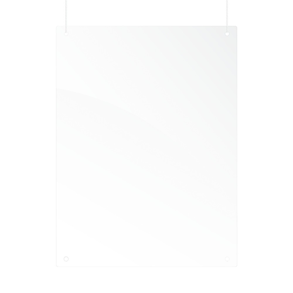 Produktabbildung: Acrylglasscheibe gegen Tröpfcheninfektion, zum Aufhängen, HxB 1.200 x 900 mm