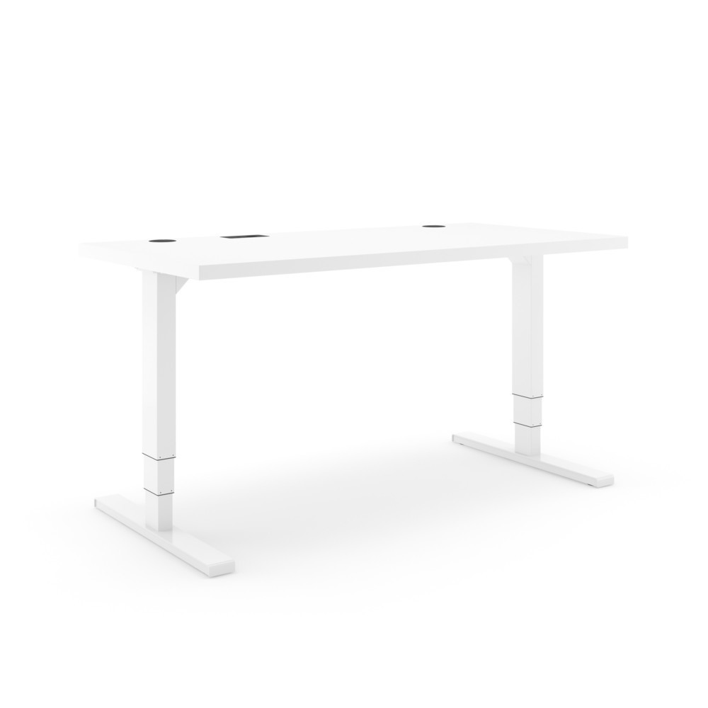 Produktabbildung: Actiforce Elektrisch höhenverstellbarer Schreibtisch Elements Solid 1600, inkl. 2 USB-Anschlüssen, weiß / weiß