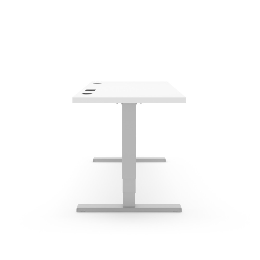 Produktabbildung Nr. 6: Actiforce Elektrisch höhenverstellbarer Schreibtisch Elements Solid 1600, inkl. 2 USB-Anschlüssen, weiß / silber