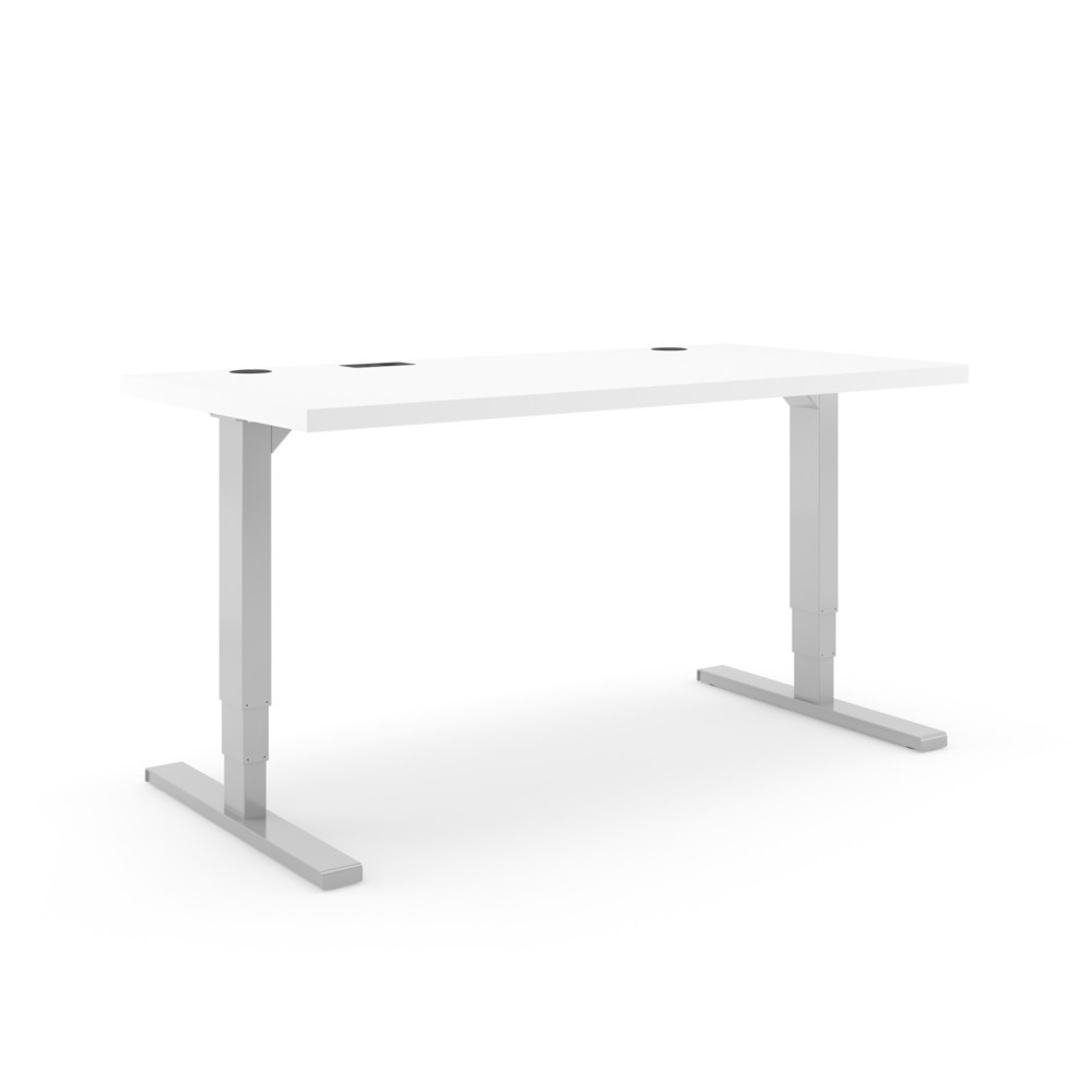 Produktabbildung: Actiforce Elektrisch höhenverstellbarer Schreibtisch Elements Solid 1800, inkl. 2 USB-Anschlüssen, weiß / silber