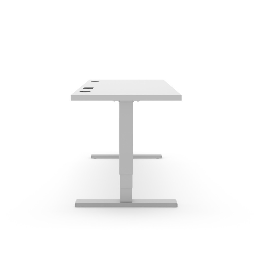 Produktabbildung Nr. 5: Actiforce Elektrisch höhenverstellbarer Schreibtisch Elements Solid 1600, inkl. 2 USB-Anschlüssen, platingrau / silber