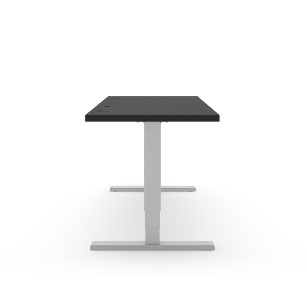 Produktabbildung Nr. 7: Actiforce Elektrisch höhenverstellbarer Schreibtisch Elements Solid 1600, inkl. 2 USB-Anschlüssen, schwarz / silber