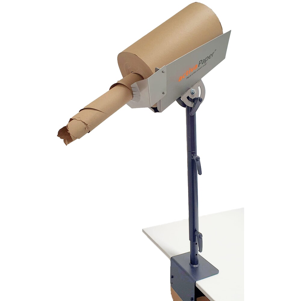 Produktabbildung Nr. 1: activaPaper® Papierpolstermaschine PA1500 für kleine Verpackungsmengen, manuell, Tisch- oder Bodenstativ, Kernlosrolle bis 70g²