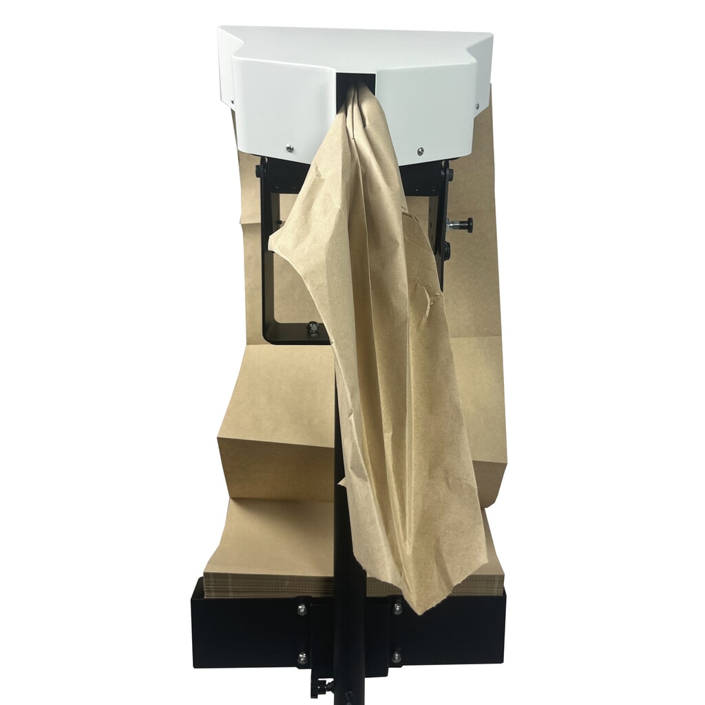 Produktabbildung Nr. 5: activaPaper® Papierpolstermaschine PA2000 für Einzel- oder Serienverpackung, elektrisch, Pedal, fahrbares Kreuz-Gestell, Faltpack von 50g² bis 70g²