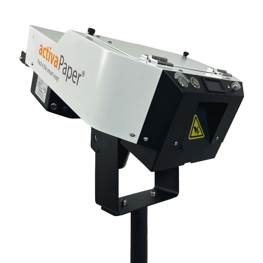 Produktabbildung Nr. 8: activaPaper® Papierpolstermaschine PA4000 für effiziente Serienverpackung, elektrisch, Pedal/Display, fahrbares Kreuz-Gestell, Faltpack von 50g² bis 70g²/Rolle bis 70g²