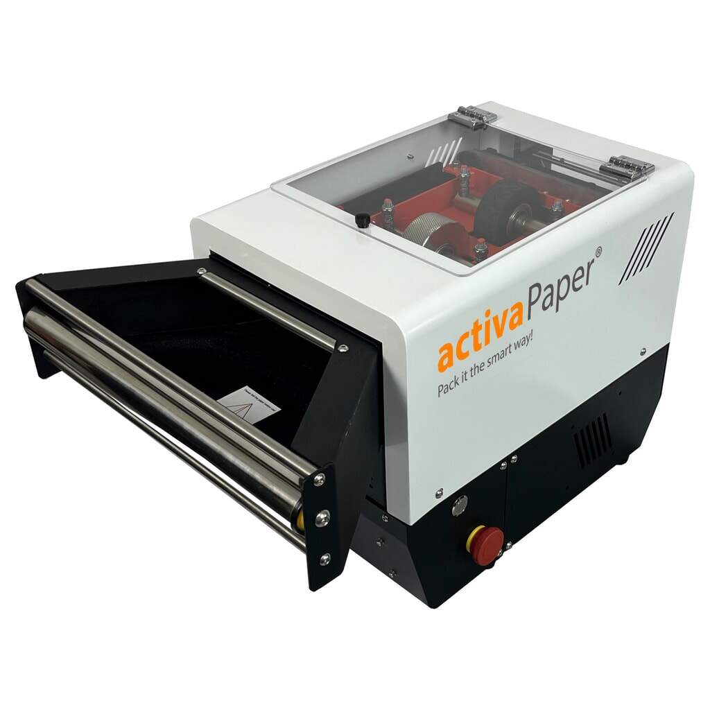 activaPaper® Papierpolstermaschine PA4600 für kleine bis mittlere Versandstationen, elektrisch, Pedal/Display, Faltpack von 50g² bis 70g² Produktabbildung Nr. 7: activaPaper® Papierpolstermaschine PA4600 für kleine bis mittlere Versandstationen, elektrisch, Pedal/Display, Faltpack von 50g² bis 70g²